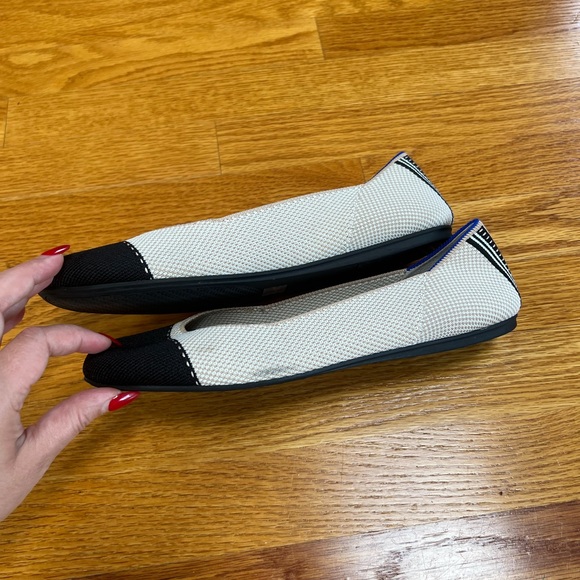 Rothy’s The Tuxedo Square Toe Color-block Flat - Picture 2 of 5